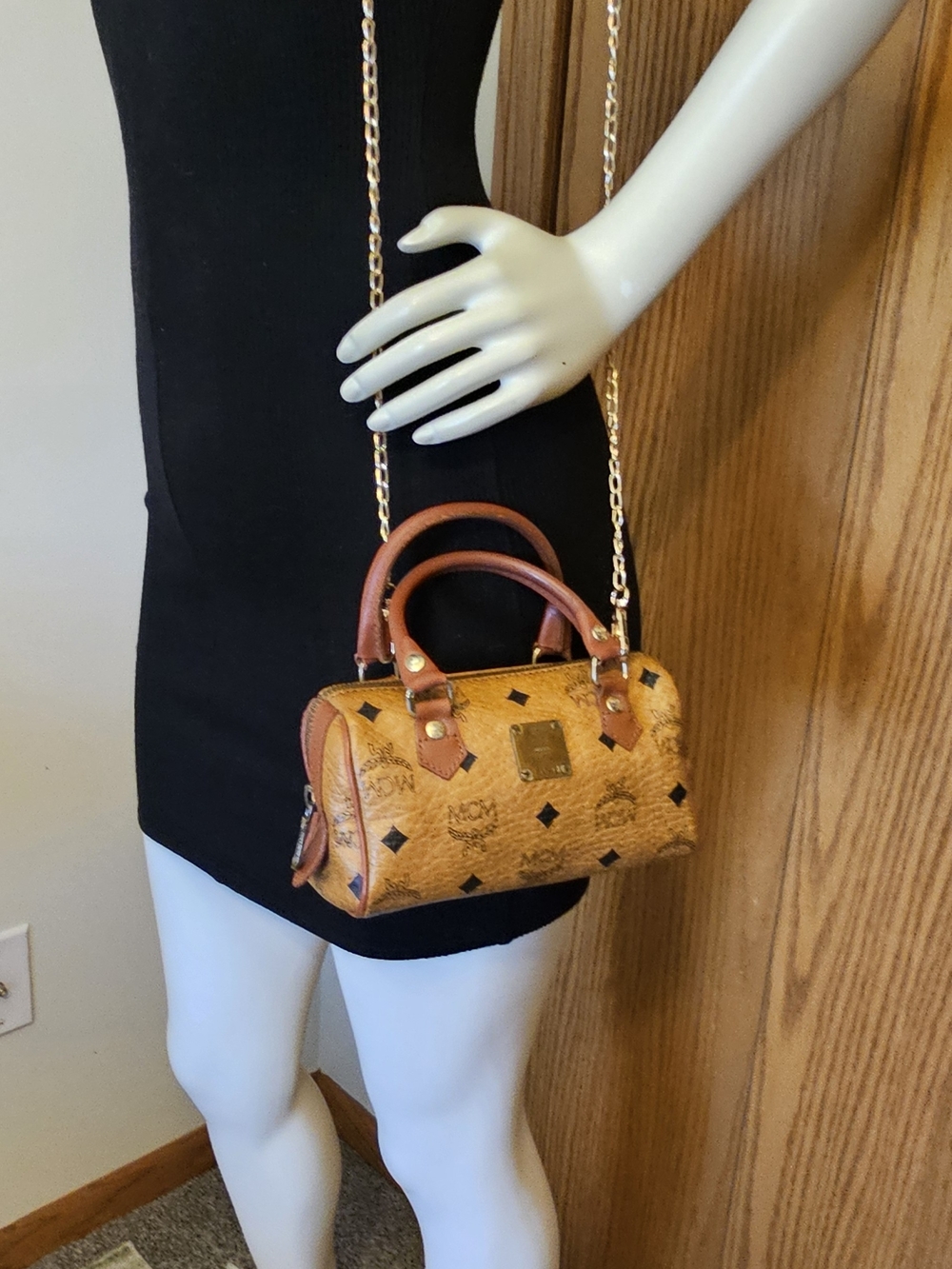 Vintage MCM Mini Boston Barrel Bag - Picture 8 of 11